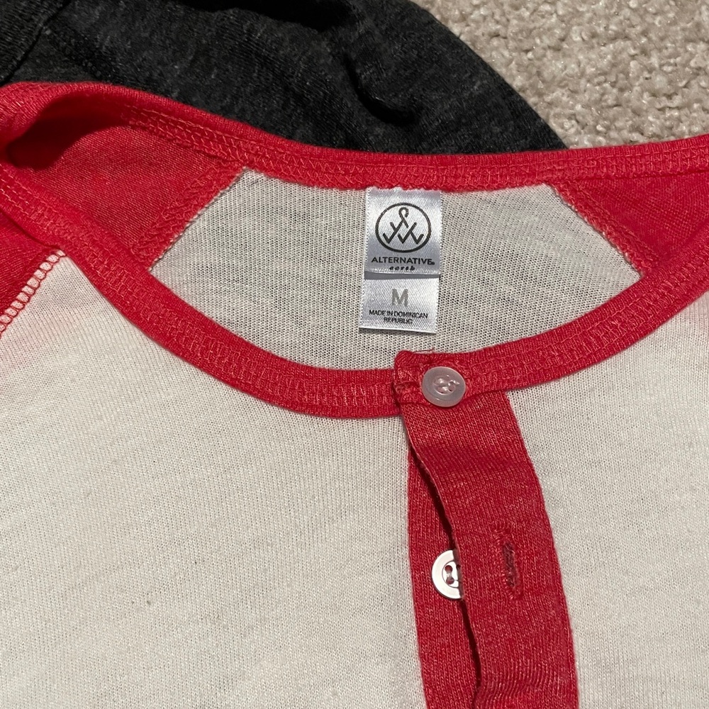 Alternative Red and Black 3/4 Sleeve Tees - Picture 2 of 3